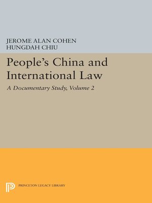 cover image of People's China and International Law, Volume 2